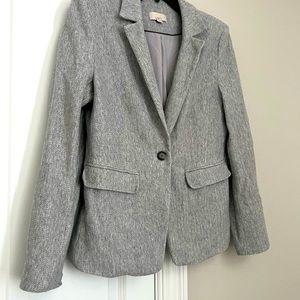 Loft gray herringbone blazer